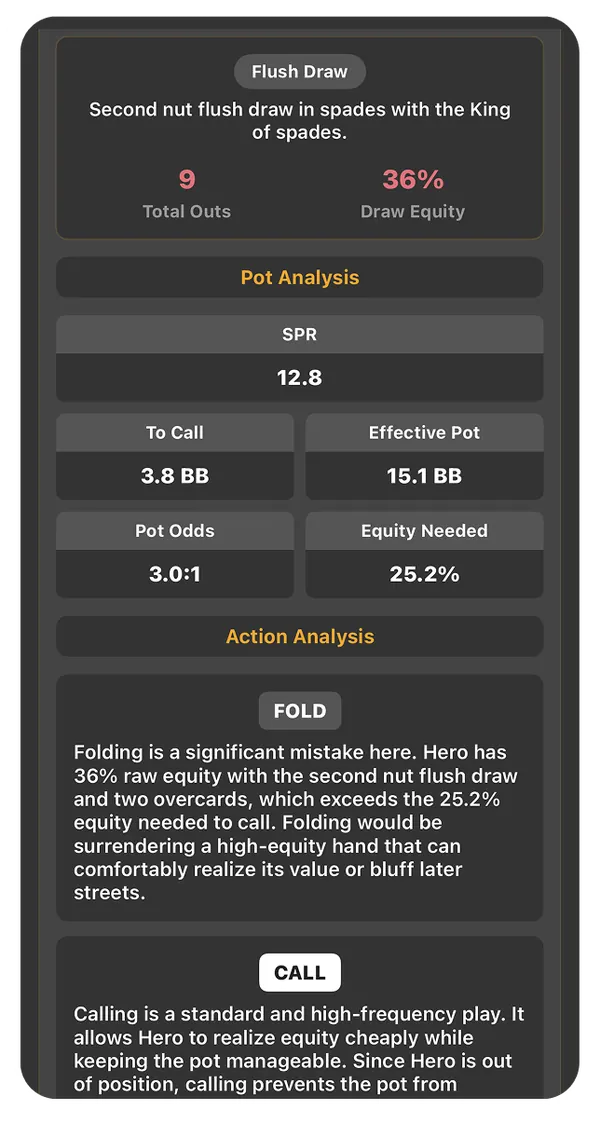PokerX AI Analysis Preview