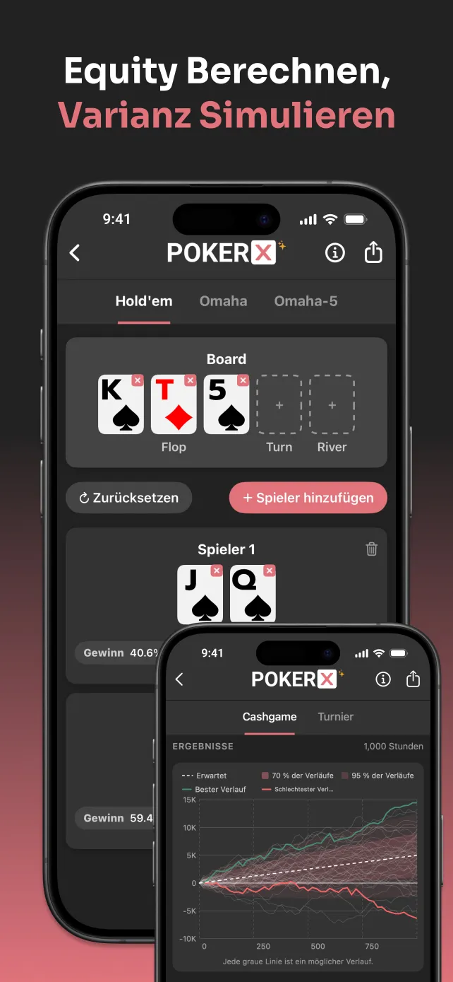 PokerX Odds Calculator and Variance Simulator