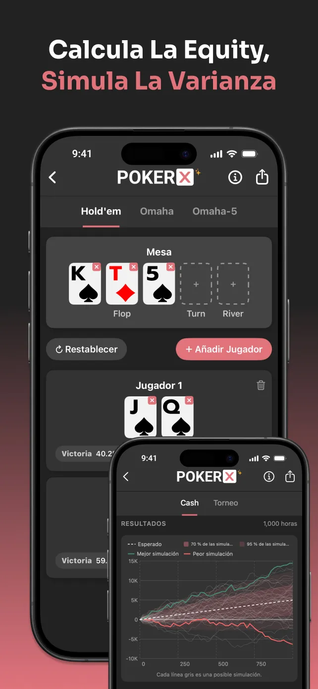 PokerX Odds Calculator and Variance Simulator