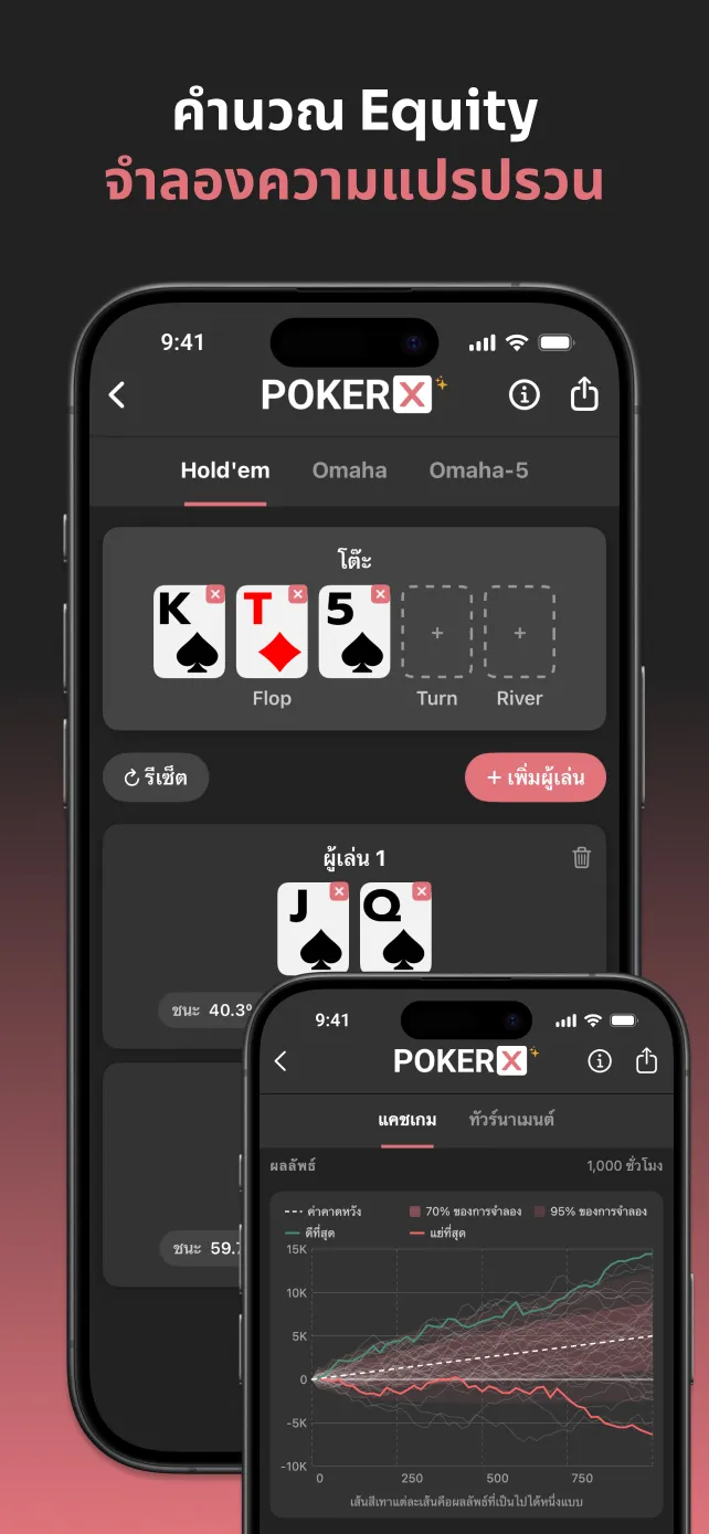 PokerX Odds Calculator and Variance Simulator
