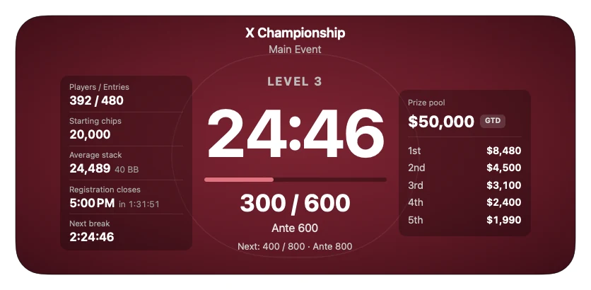 Tournament Clock Preview
